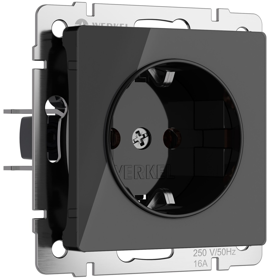 Розетки Werkel - Черный акрил